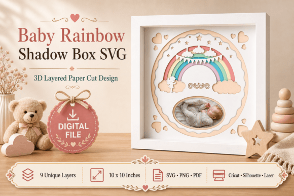 3d Layered Baby Rainbow Shadow Box Frame: A Guide to Creating Magical Nursery Keepsakes