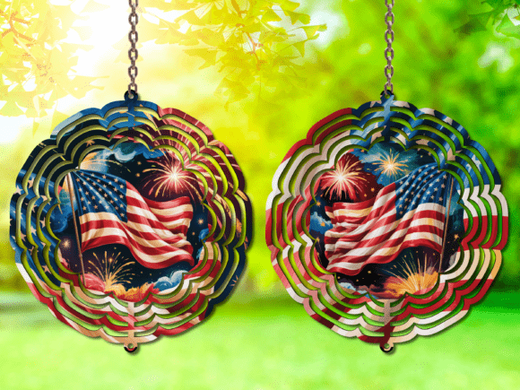 American Flag Wind Spinner PNG Guide
