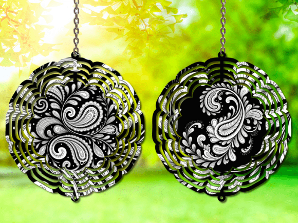 Black White Wind Spinner Design