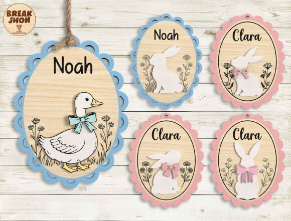 Bring Easter Magic to Life with the Layered Easter Bunny Name Sign SVG Bundle
