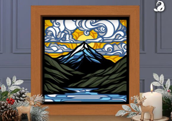 Bringing the Great Outdoors Inside: The Rise of 3D Mountain Sunset Shadow Box Art