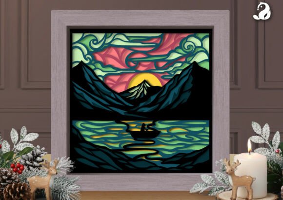 Bringing the Outdoors In: The Rise of the 3D Mountain Lake Canoe Shadow Box SVG