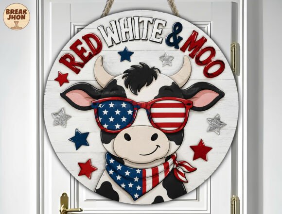 Bringing Whimsical Farmhouse Charm to Life: The Red White Moo 3D Layered Door Hanger