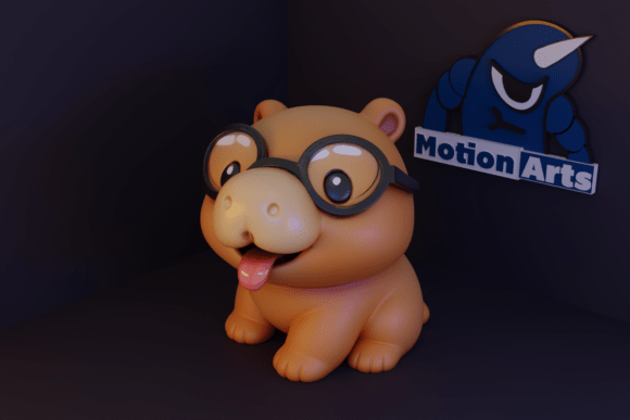 Capybara Wearing Glasses: A 3D Model for Calm