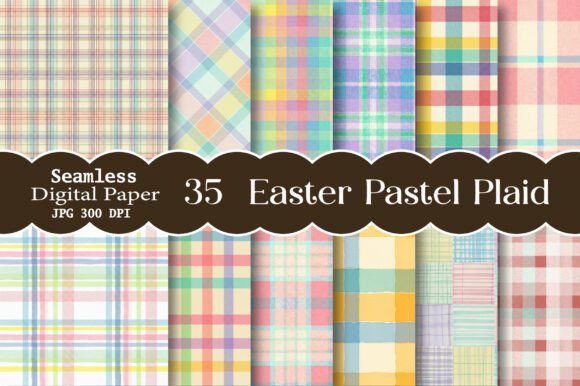Easter Pastel Plaid Digital Paper Bundle