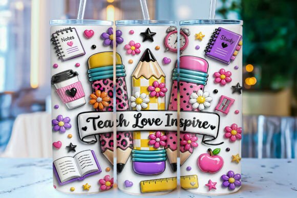 Inflated Teacher 20oz Tumbler Wrap