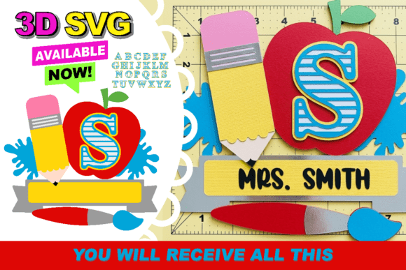 Initials Teacher 3D SVG: A Layered Design Guide