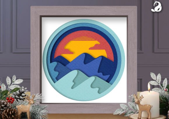 Minimalist Mountain Sunset Shadow Box: A Practical Guide to 3D Layered Art