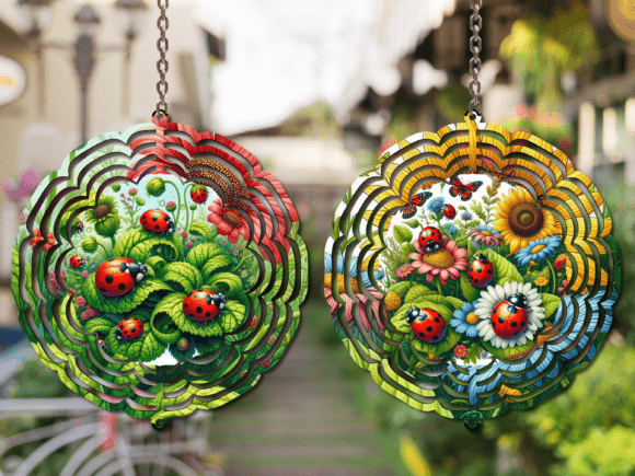 Strategic Value of the Ladybugs Wind Spinner PNG for Digital Creators