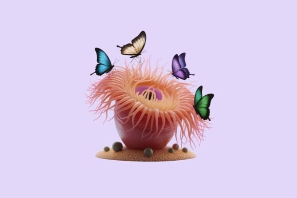 The Ocean Actinia Anemone: A Fusion of Marine Realism and Fantasy