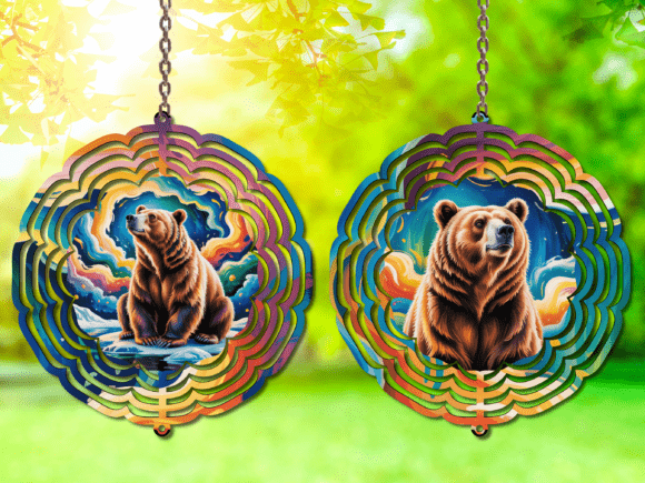 Transform Your Outdoor Space with the Bear Wind Spinner Sublimation Design