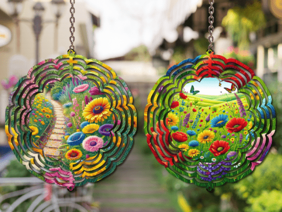 Transform Your Outdoor Space with the Wildflowers Wind Spinner PNG