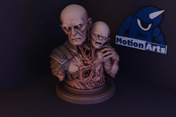 Two-Headed Creature 3D Printable Model