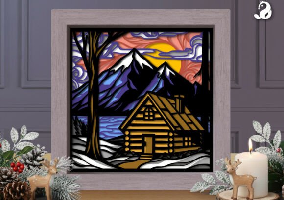 Winter Log Cabin 3D Layered Papercut: A Process-Oriented Guide to Creation